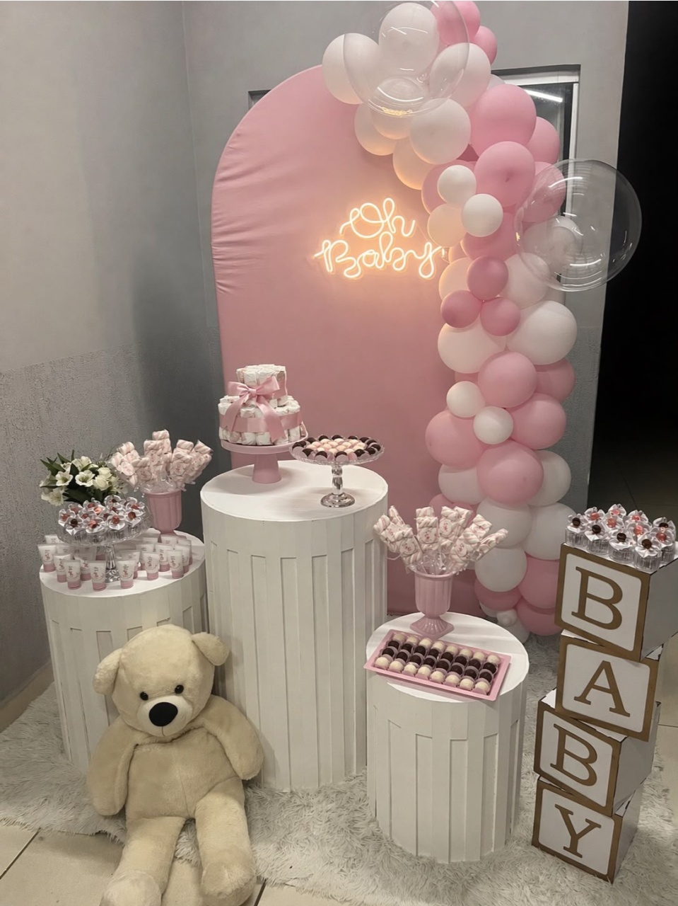 Kit Chá de Bb Rosa - labeladecor