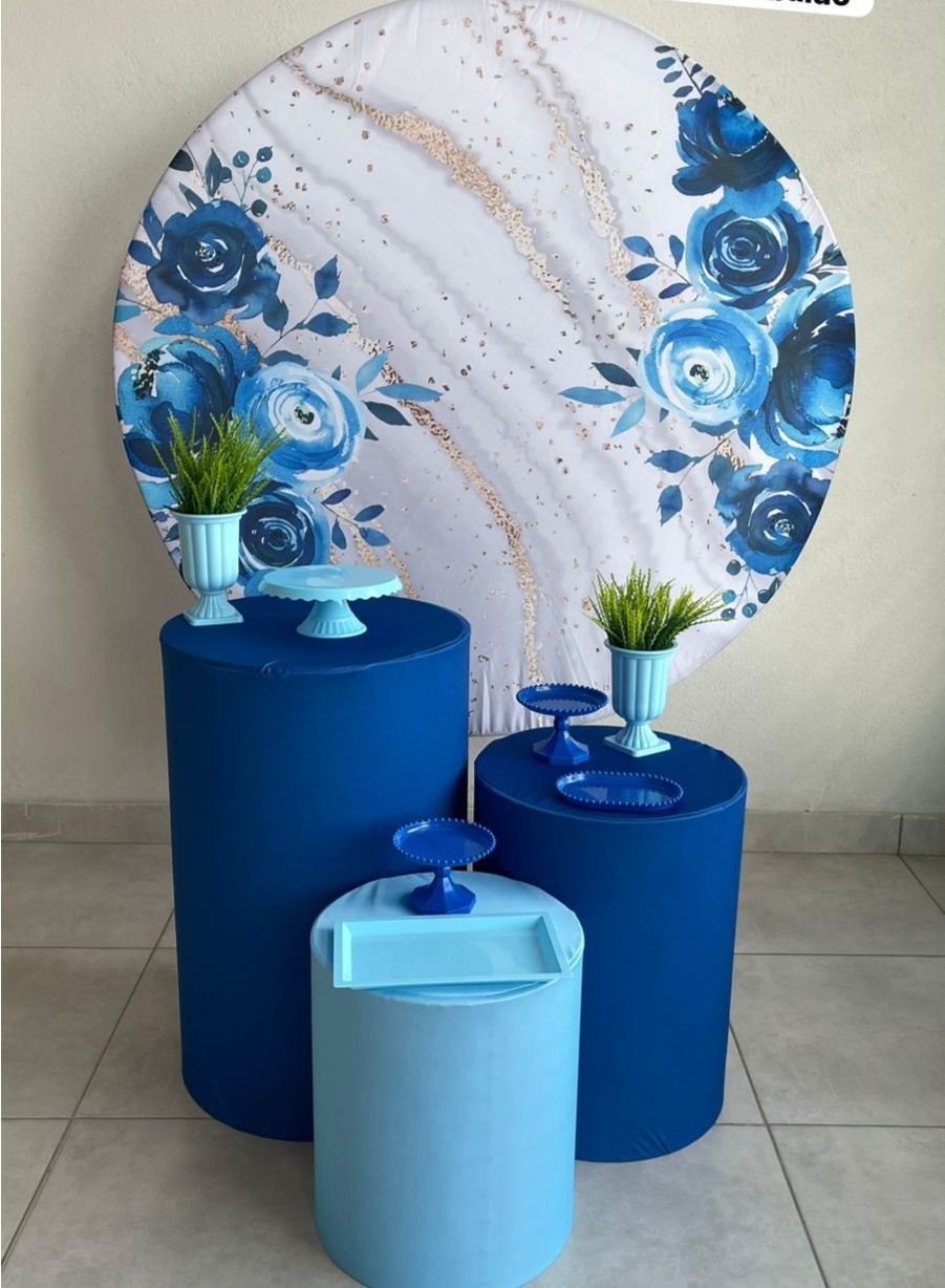 Kit P Flor Azul - labeladecor