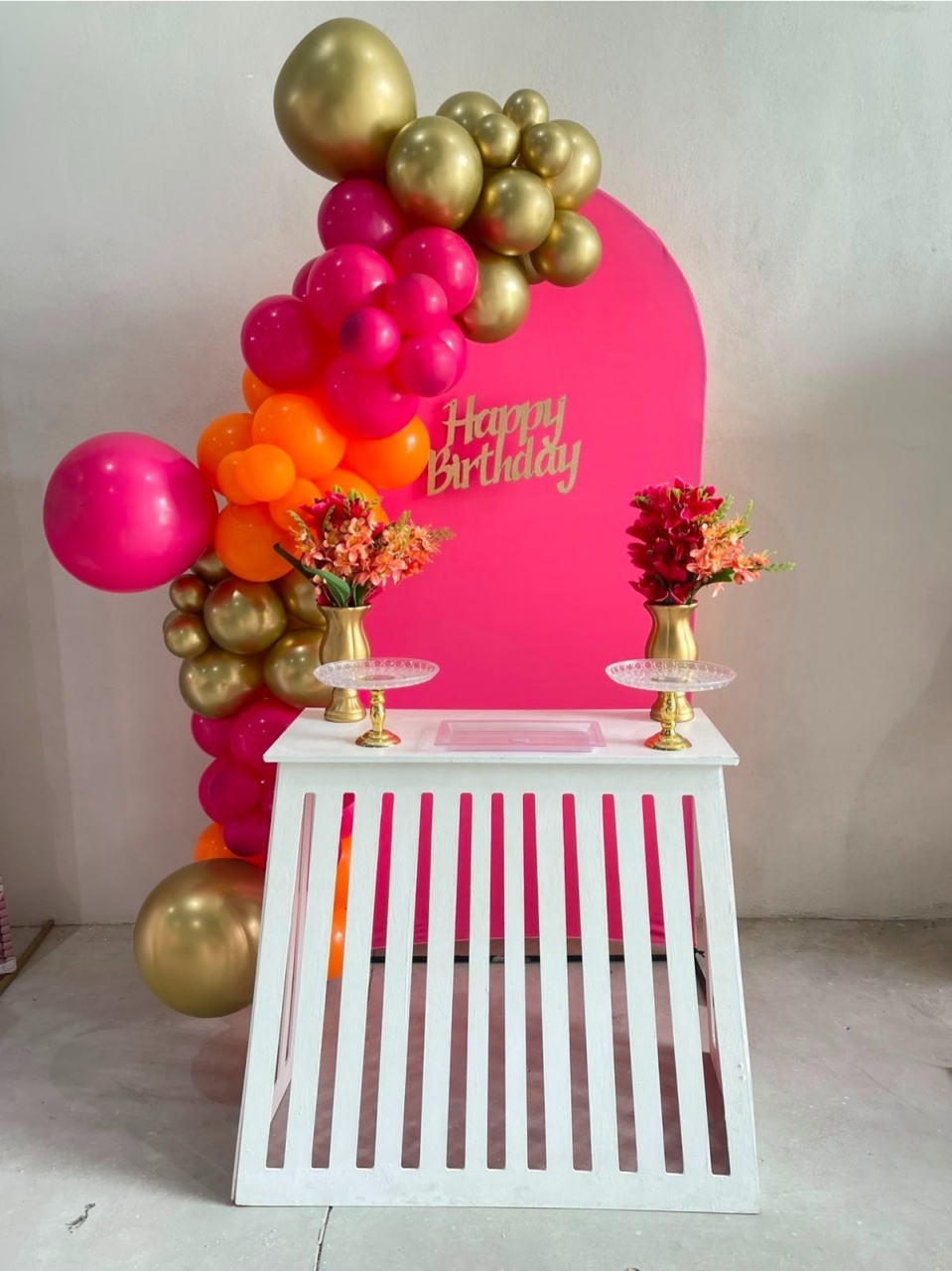 Kit P Rosa Branco Dourado - labeladecor