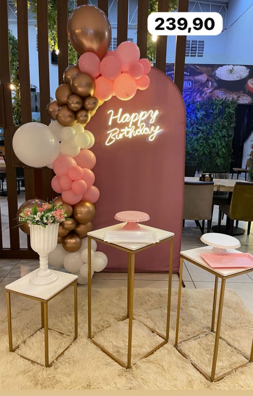 Kit P Romano Rosa  Com Balão - labeladecor