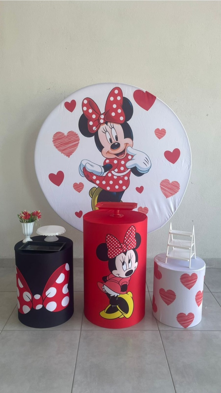 Kit P Minnie Mouse Com Balão - labeladecor