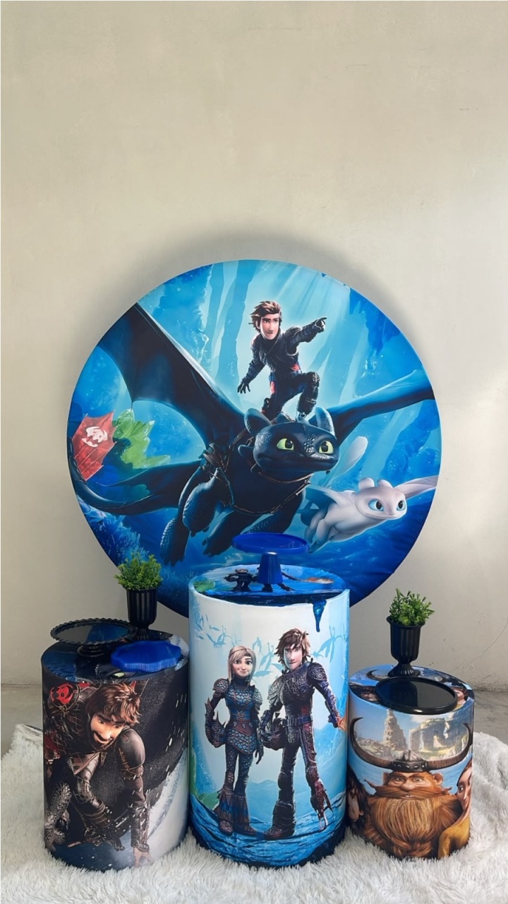 Kit P Com Balão Como Treinar Seu Dragão - labeladecor