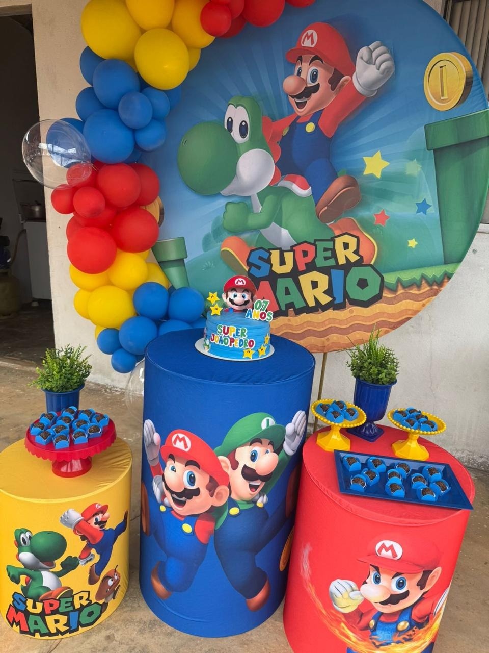 Kit P Super Mario Com Balão - labeladecor