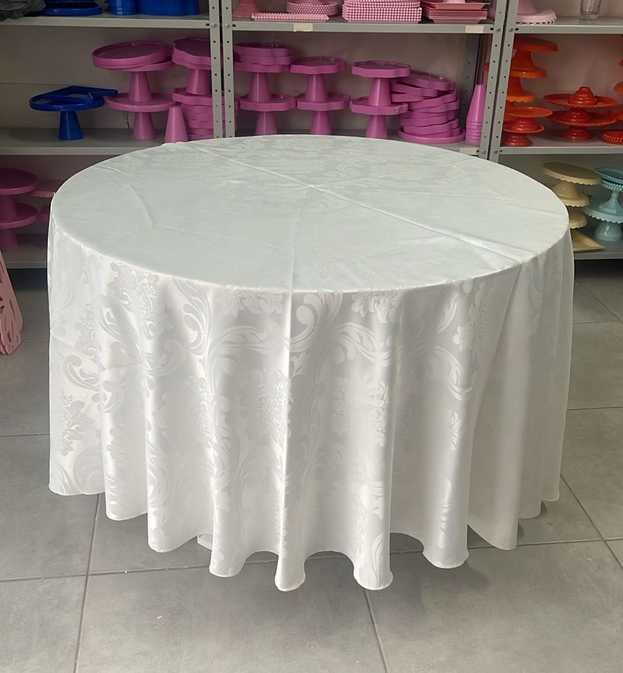 Forro de Mesa Grande 1,4 Bege Jacar  - labeladecor