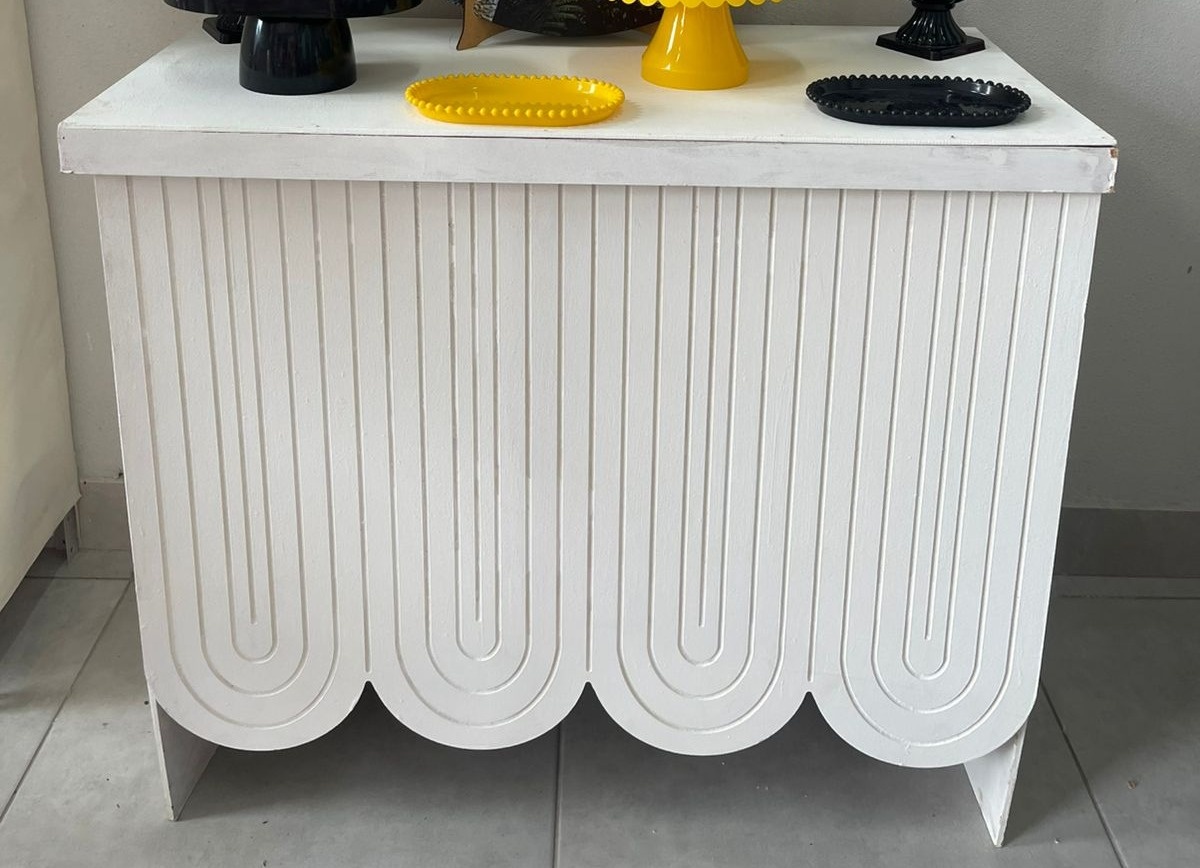 Mesa Mdf Arco Iris  Branca  - labeladecor