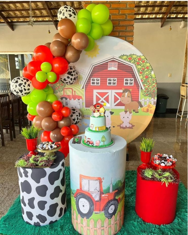 Kit P Fazendinha Com Balão E Tapete - labeladecor