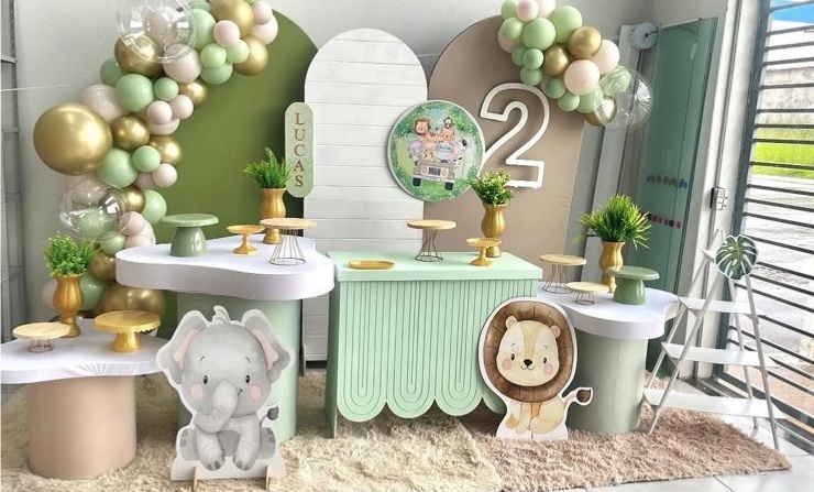Kit Safari Premium Com Balão - labeladecor