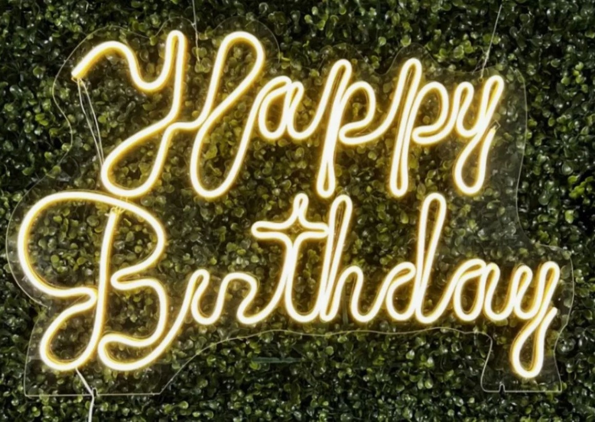  Led “Happy Birthday Luz Quente  - labeladecor