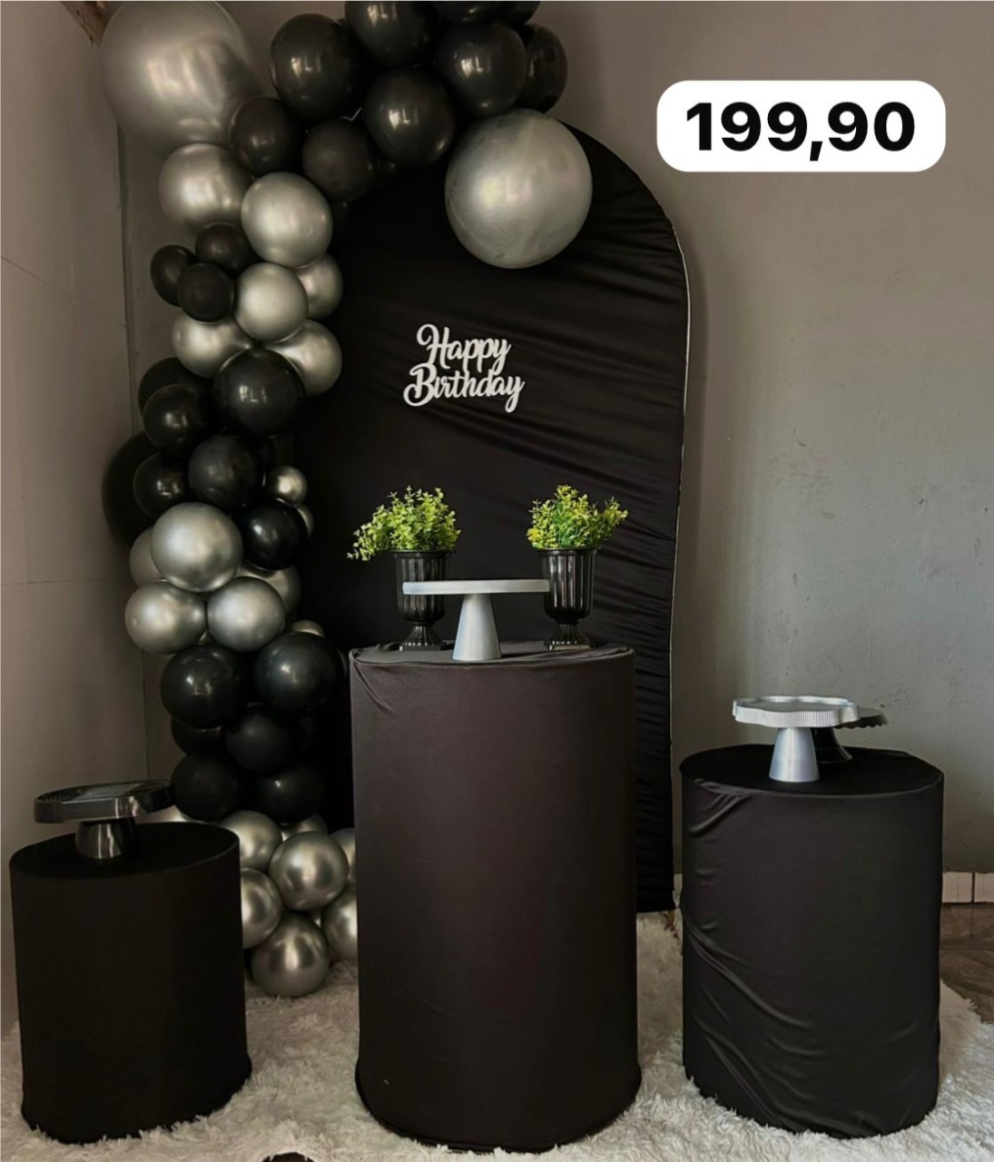 Kit P  Romano Preto Com Balão - labeladecor