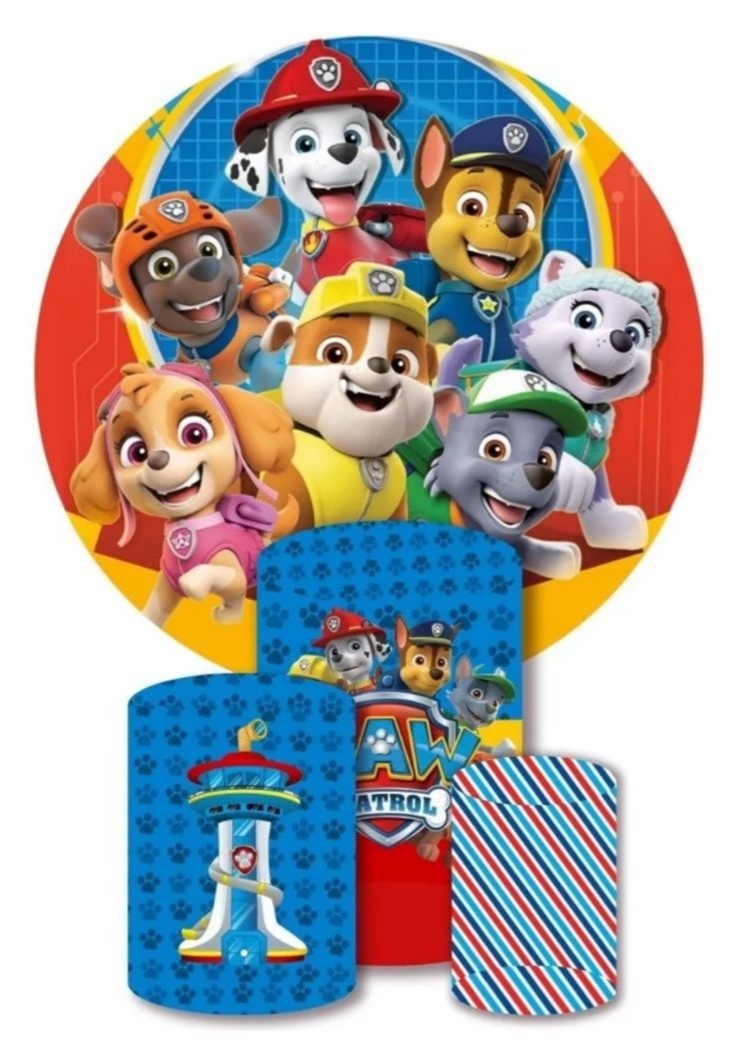 Kit G Patrulha Canina 02 Com Balão - labeladecor