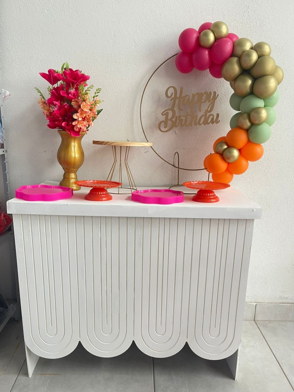 Kit Mesa Happy Birthday  Com Mesa  - labeladecor
