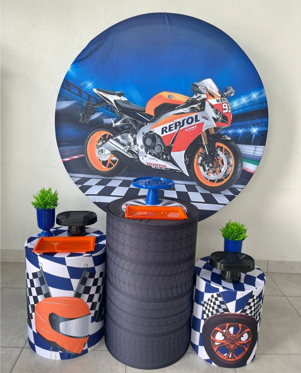 Kit P Moto Repsol Com Balão  - labeladecor