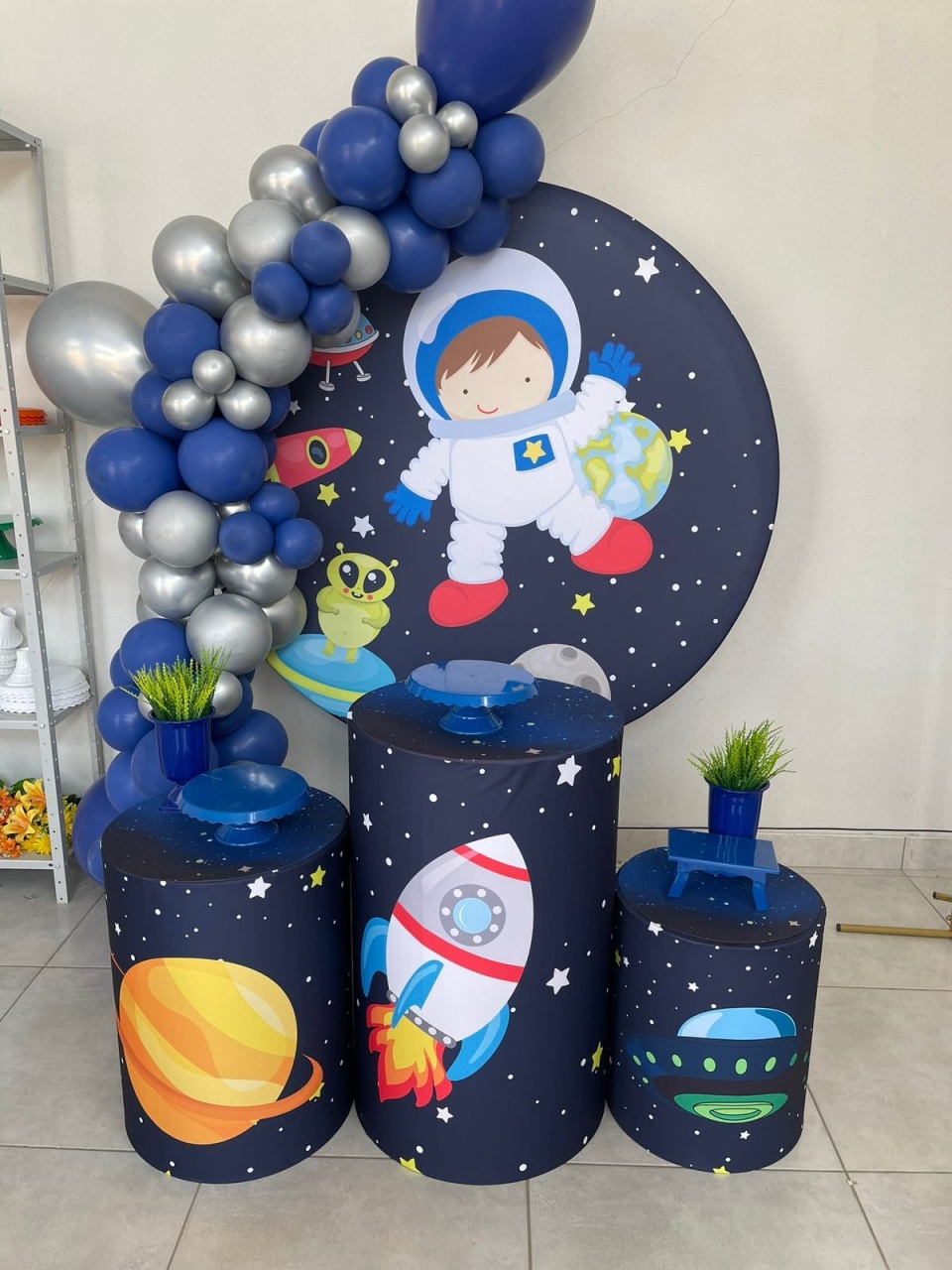 Kit P Astronauta Com Balão  - labeladecor