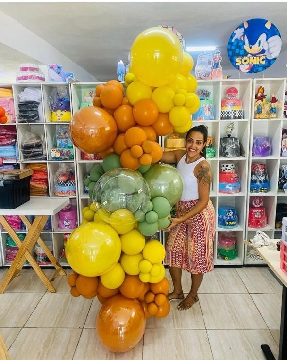 Arco de Bolas Orgânico  ( Retirada Na Loja ) - @doriasfestaspeguemonte