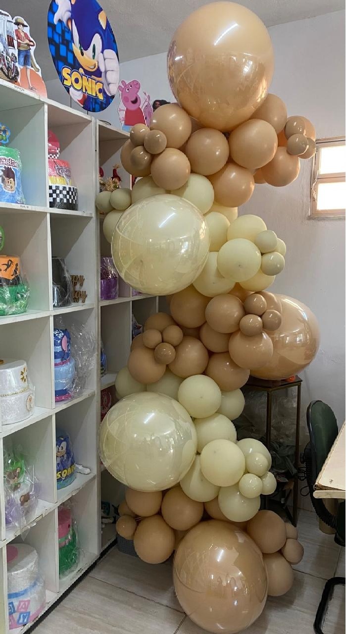 Arco de Bolas ( Orgânico Retirada Na Loja )  - @doriasfestaspeguemonte