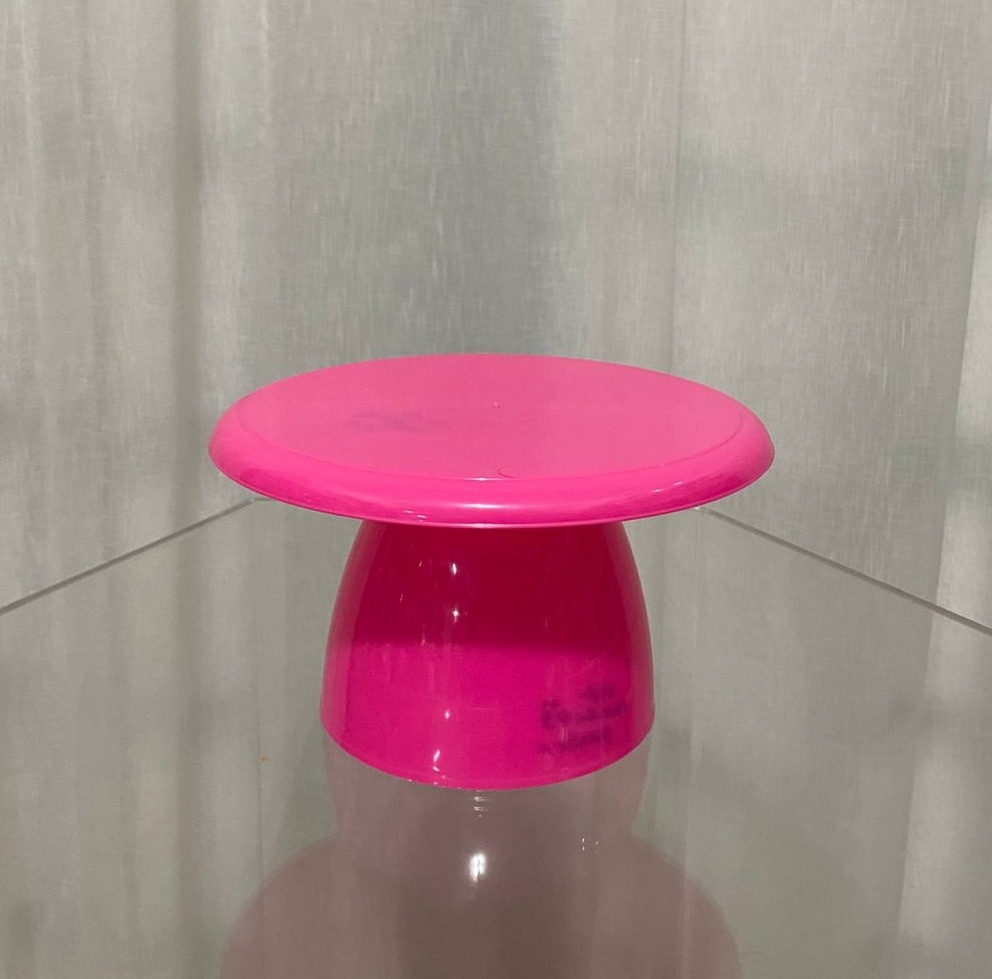 Bandeja Redonda Rosa Pink - Balões decor
