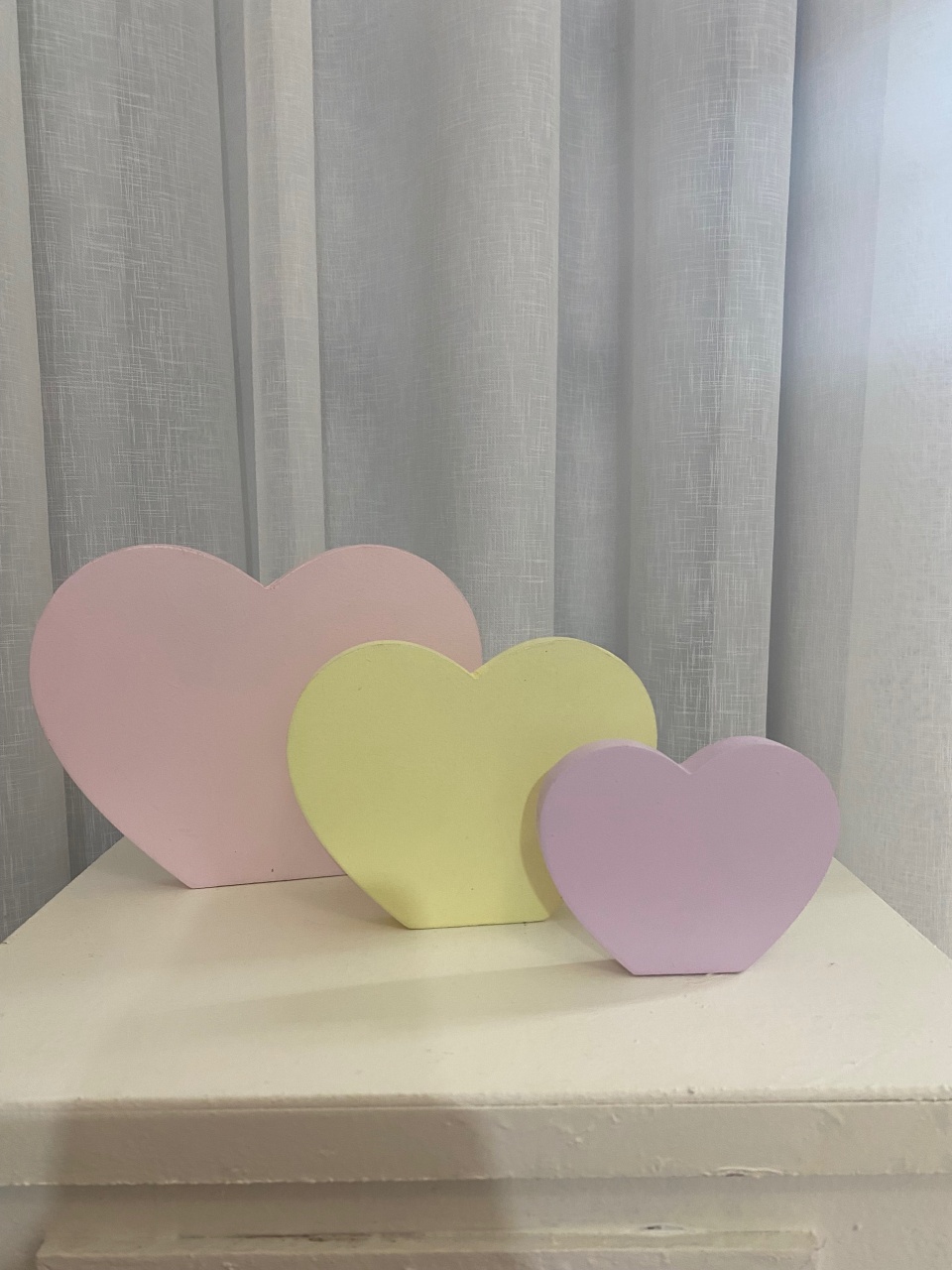 Trio de Corações de Madeira - Balões decor
