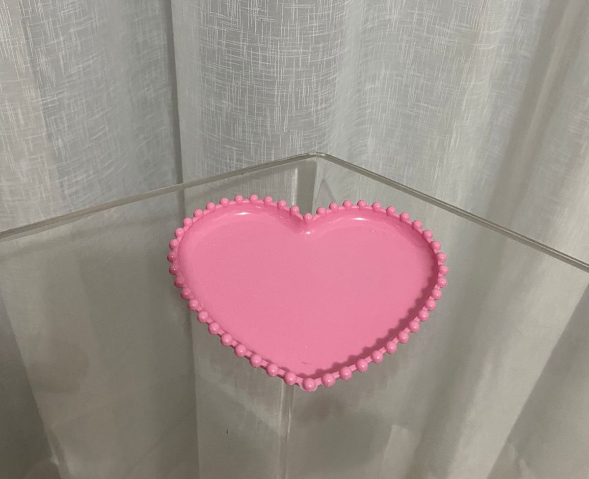 Bandeja Coração Rosa - Balões decor