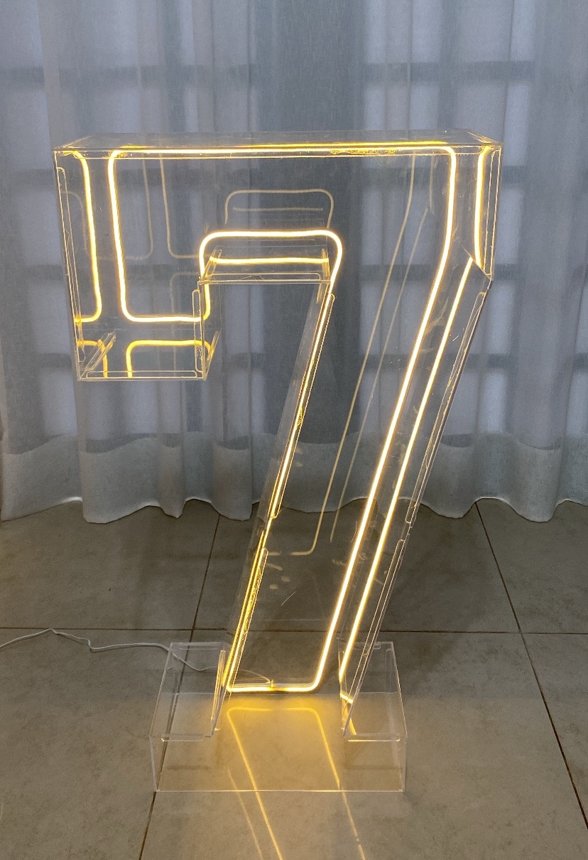 Número 7 de Acrílico  - Balões decor