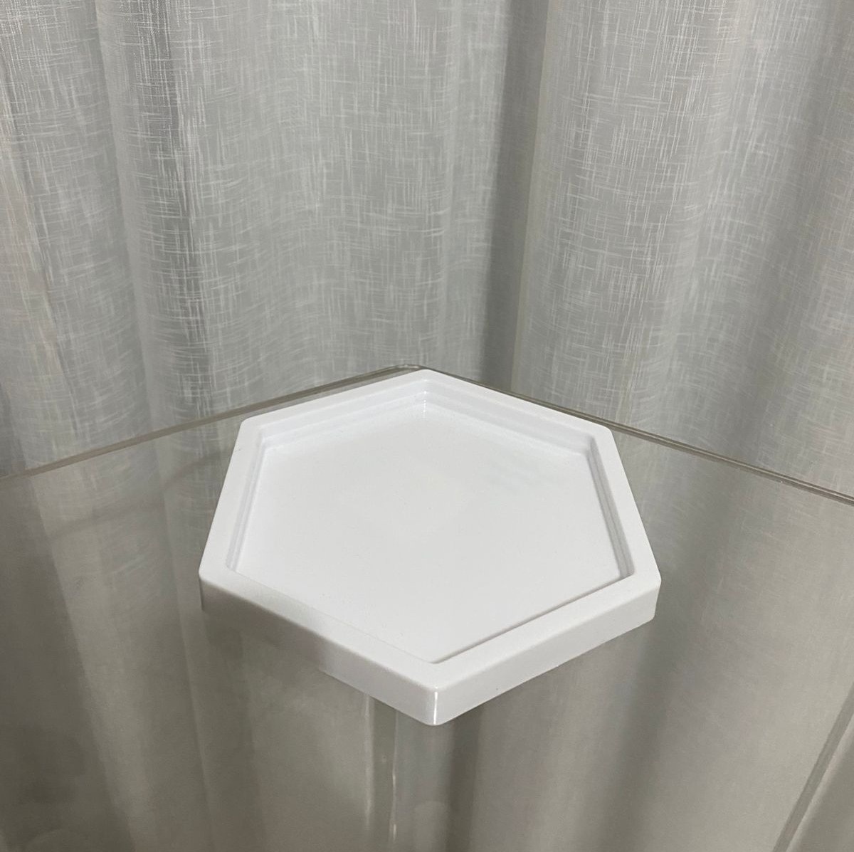 Bandeja Sextavada Branca  - Balões decor