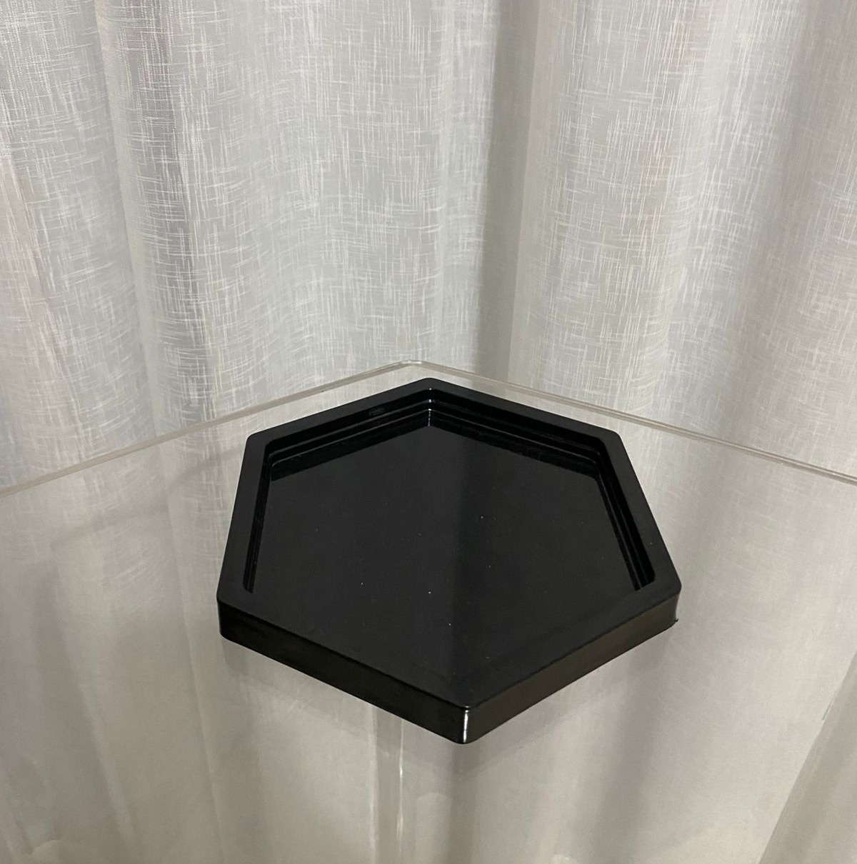 Bandeja Sextavada Preta - Balões decor