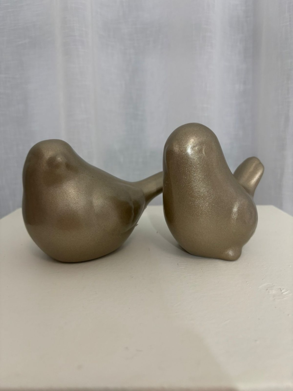 Passarinho Dourado de Cerâmica  - Balões decor
