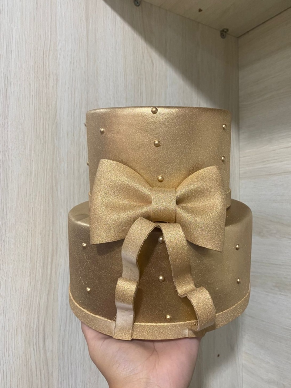 Bolo Dourado  - Balões decor