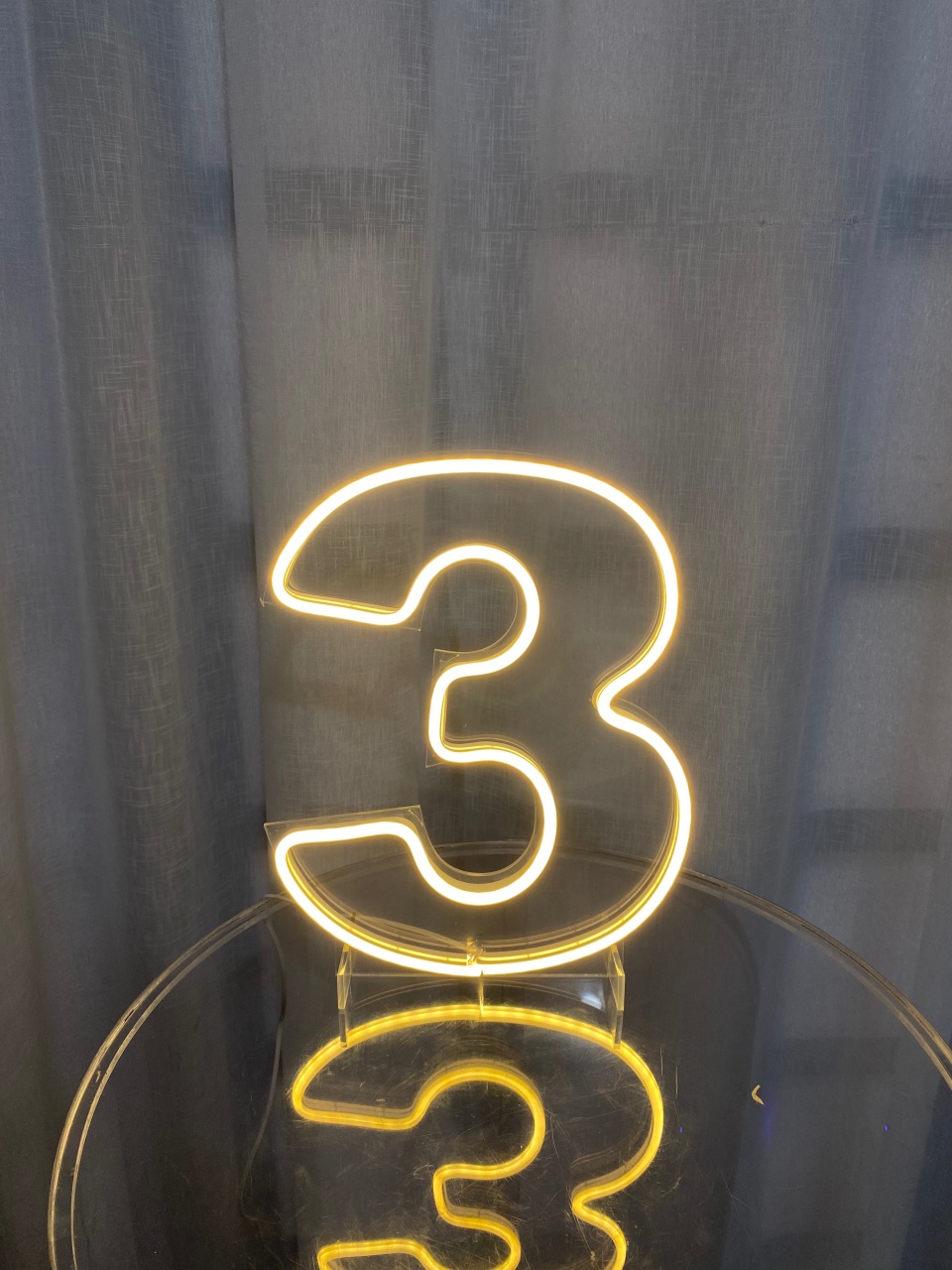 Led Número 3 - Balões decor