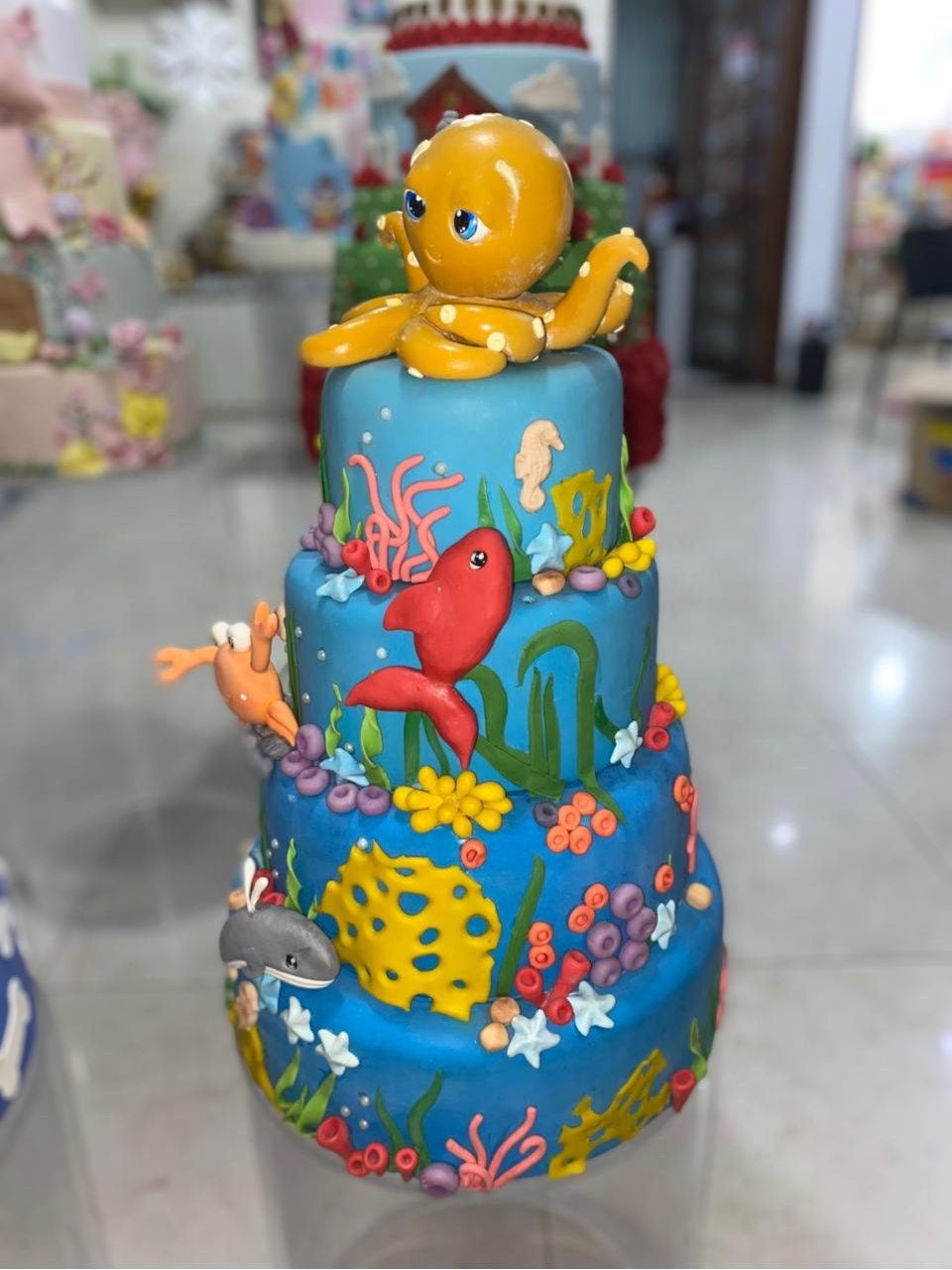 Bolo Fundo Do Mar - Balões decor