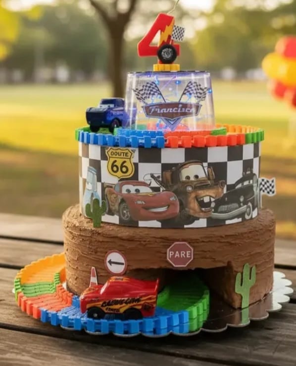 Bolo Hot Wheels - Balões decor