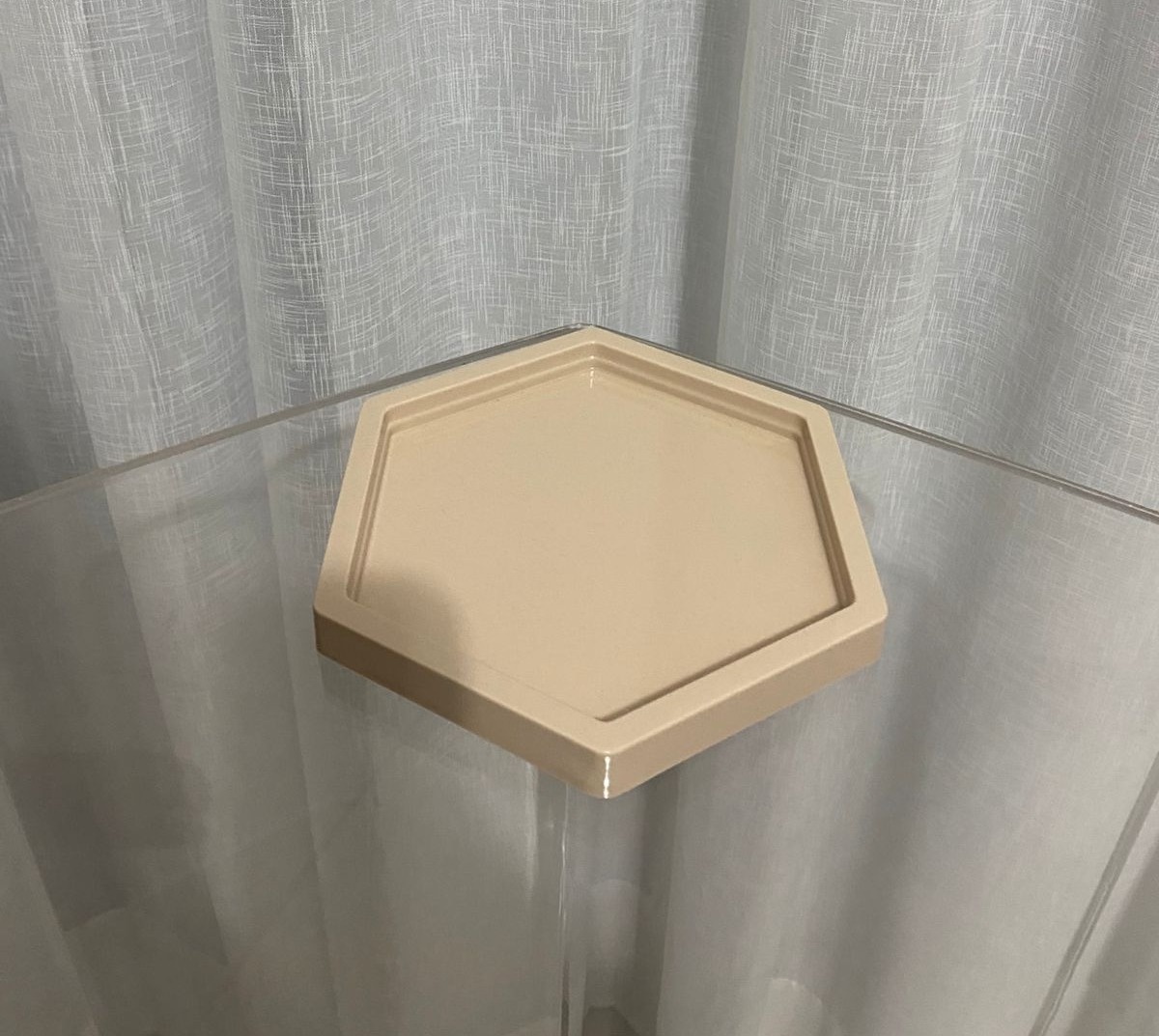 Bandeja Sextavada Nude - Balões decor