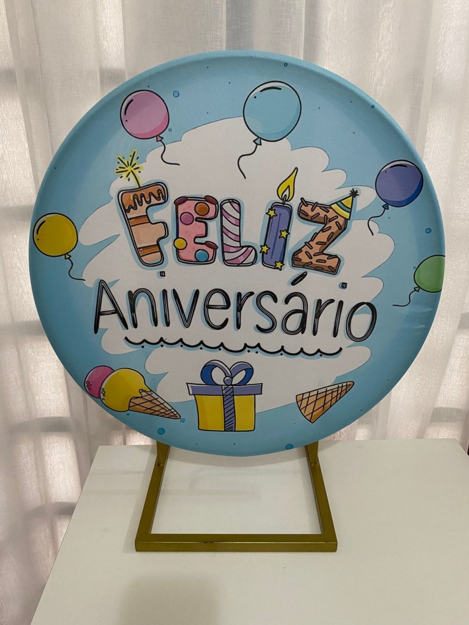 Painel Feliz Aniversário 2 - Balões decor