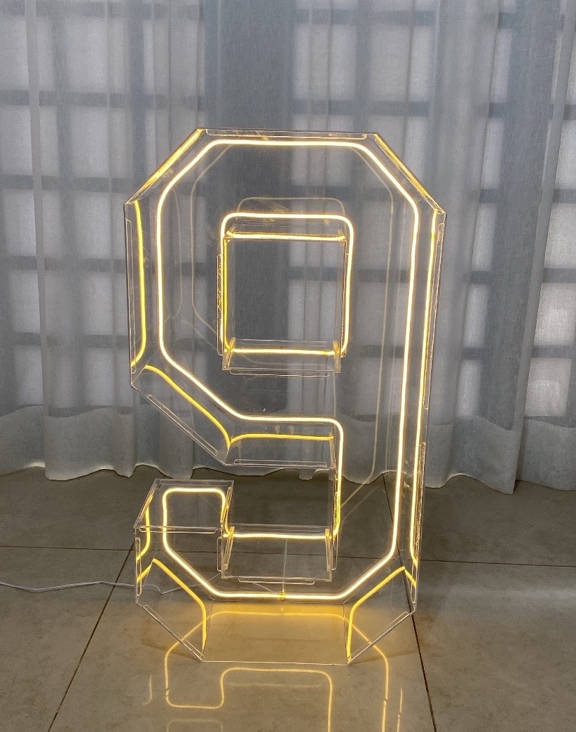 Número 9 de Acrílico  - Balões decor