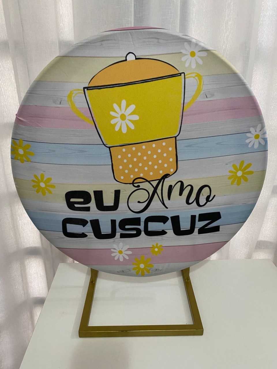 Painel Eu Amo Cuscuz - Balões decor