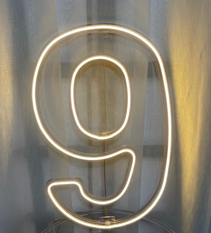 Led Número 9 Grande Quente - Balões decor