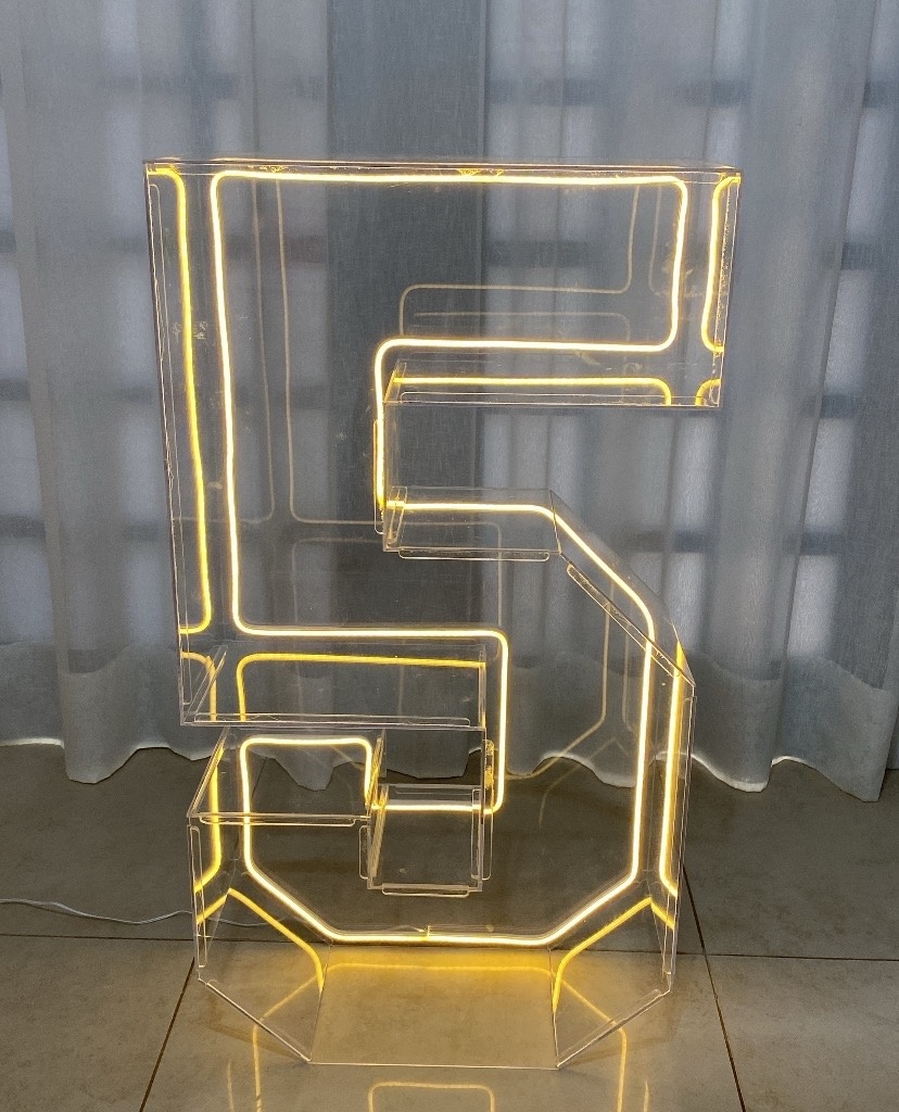 Número 5 de Acrílico  - Balões decor