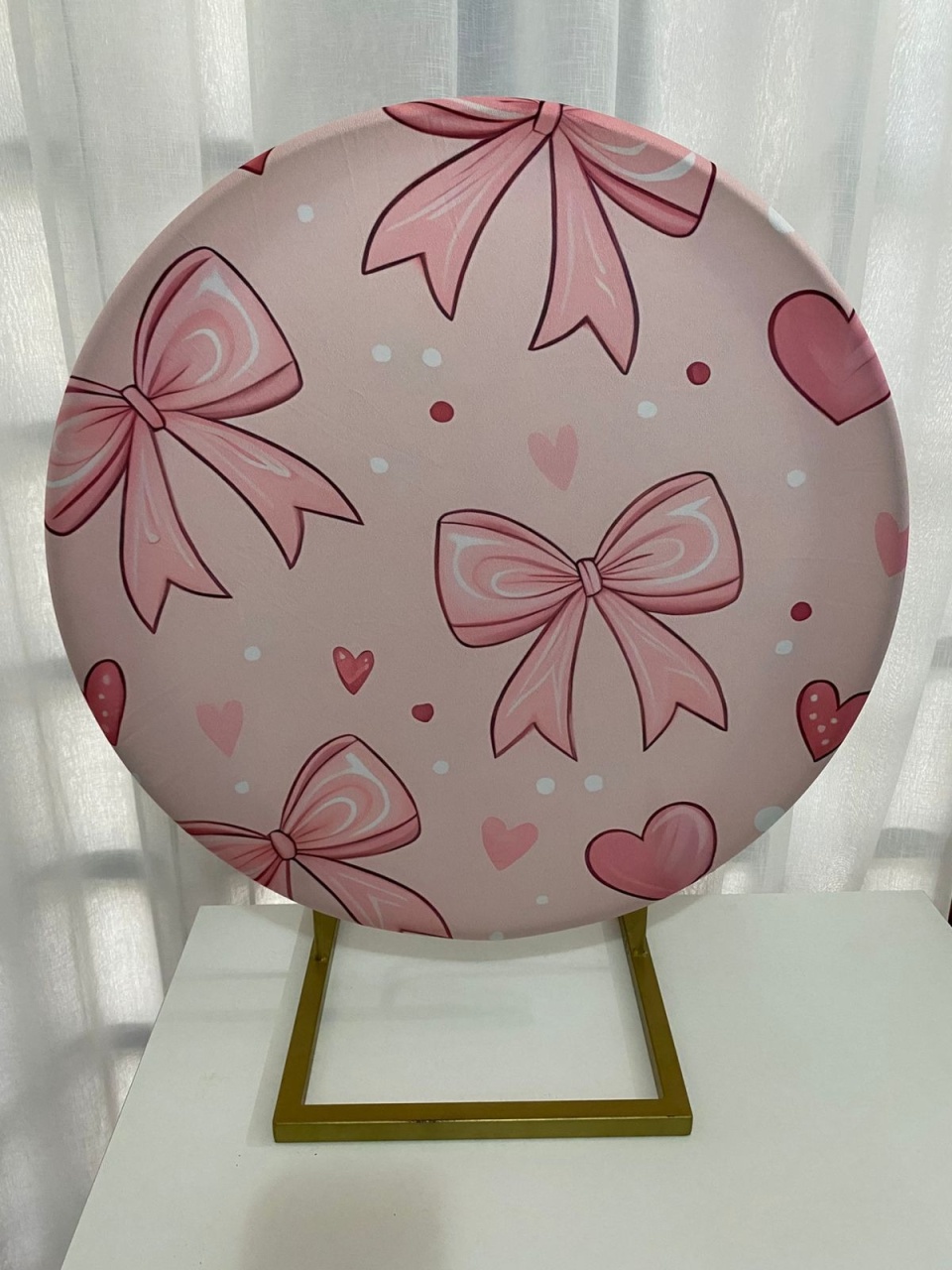 Painel Laços Rosas - Balões decor