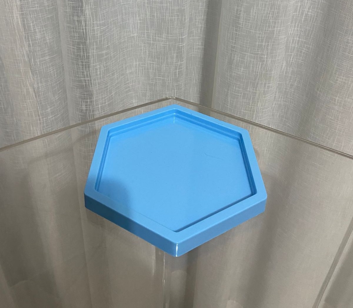 Bandeja Sextavada Azul Claro - Balões decor