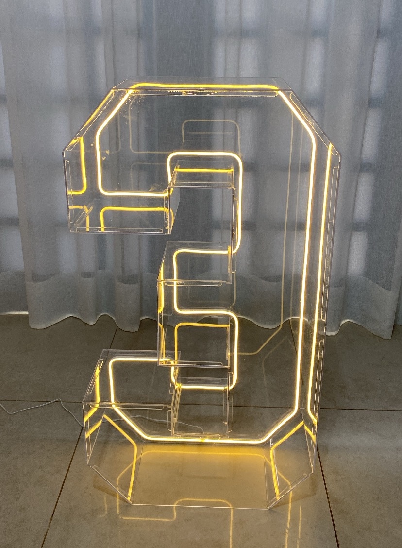 Número 3 de Acrílico  - Balões decor