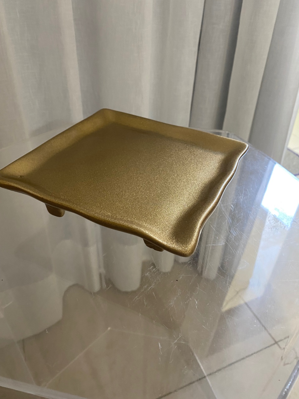 Bandeja Dourada Baixa - Balões decor