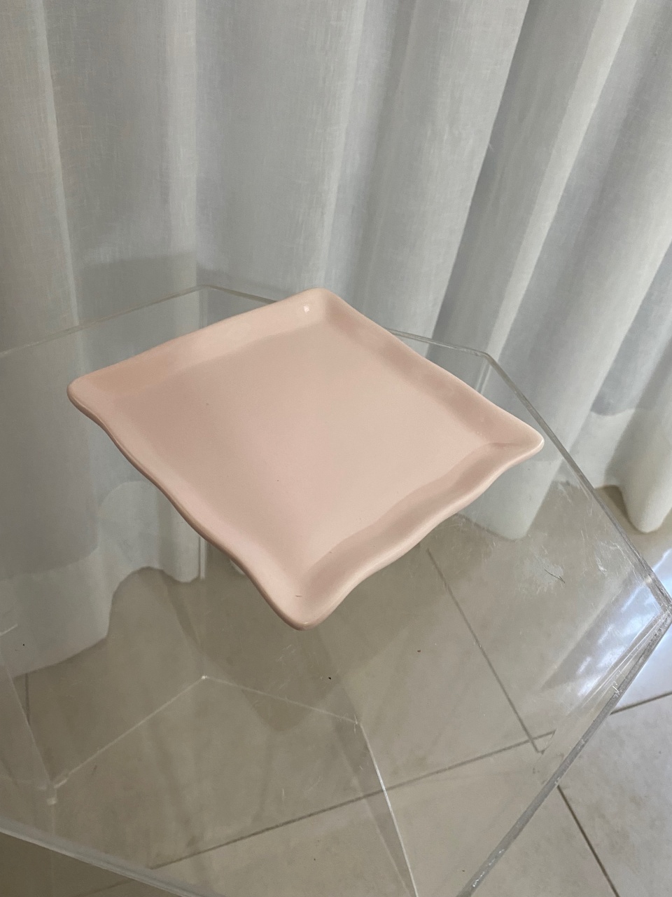 Bandeja Baixa Rosa Baby - Balões decor