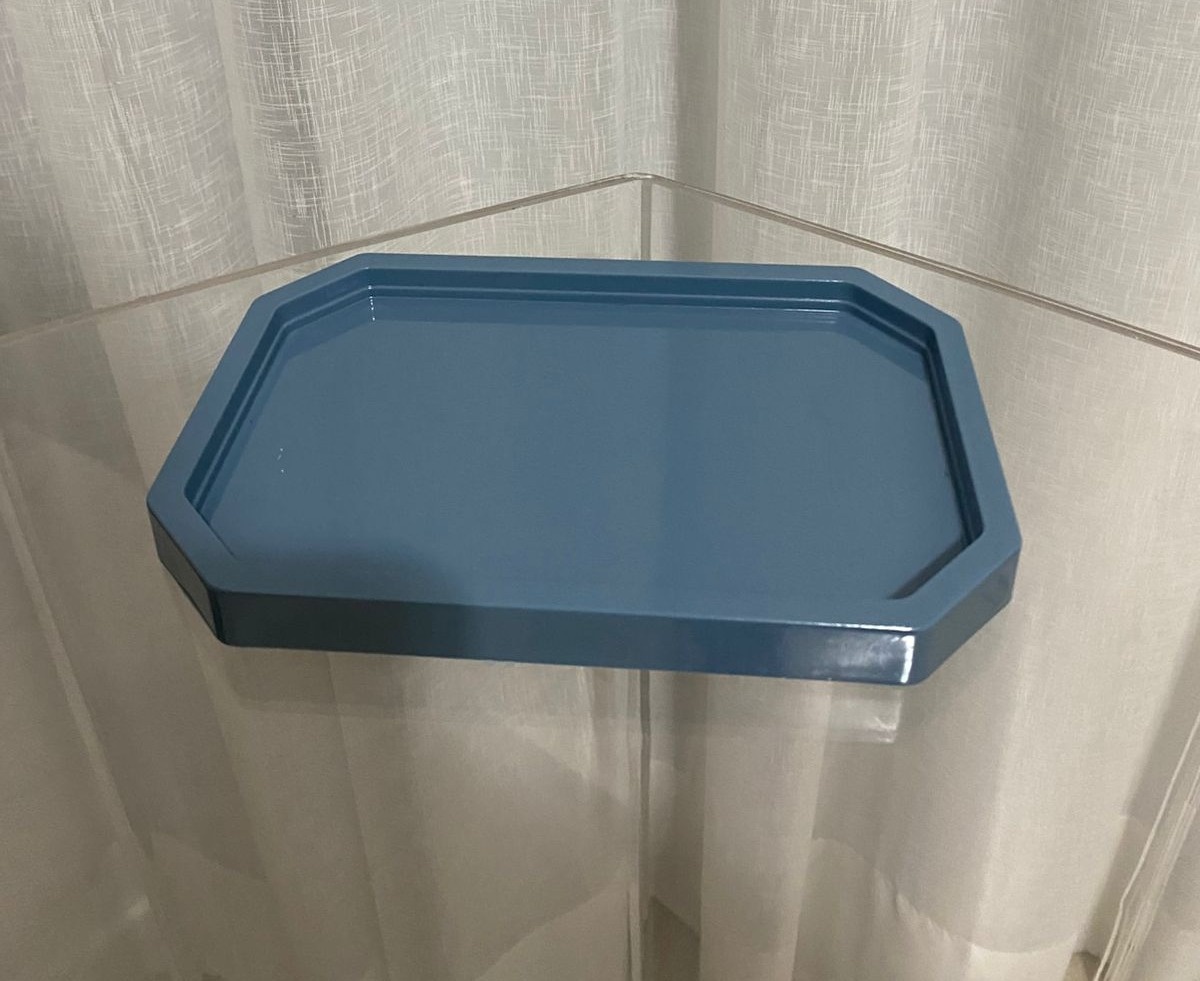 Bandeja Lapidada Azul Retro - Balões decor