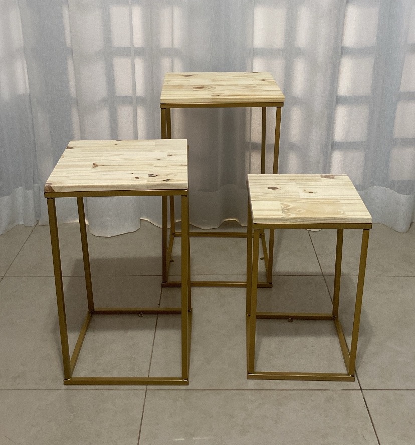 Trio de Mesa de Madeira  - Balões decor