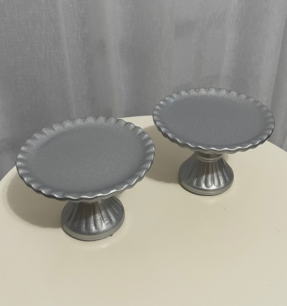 Boleira Pequena Prata de Cêramica  - Balões decor