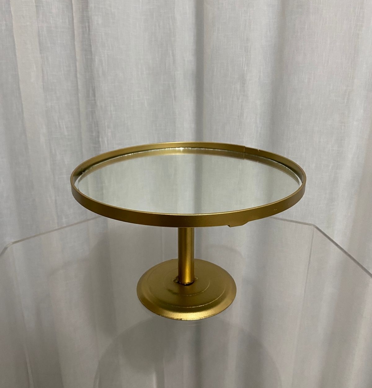 Bandeja Espelhada Alta Dourada - Balões decor