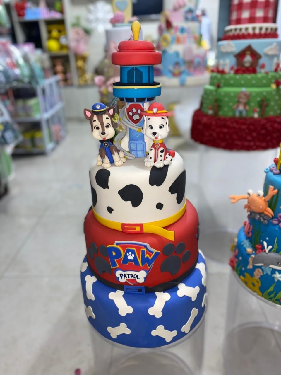 Bolo Patrulha Canina - Balões decor