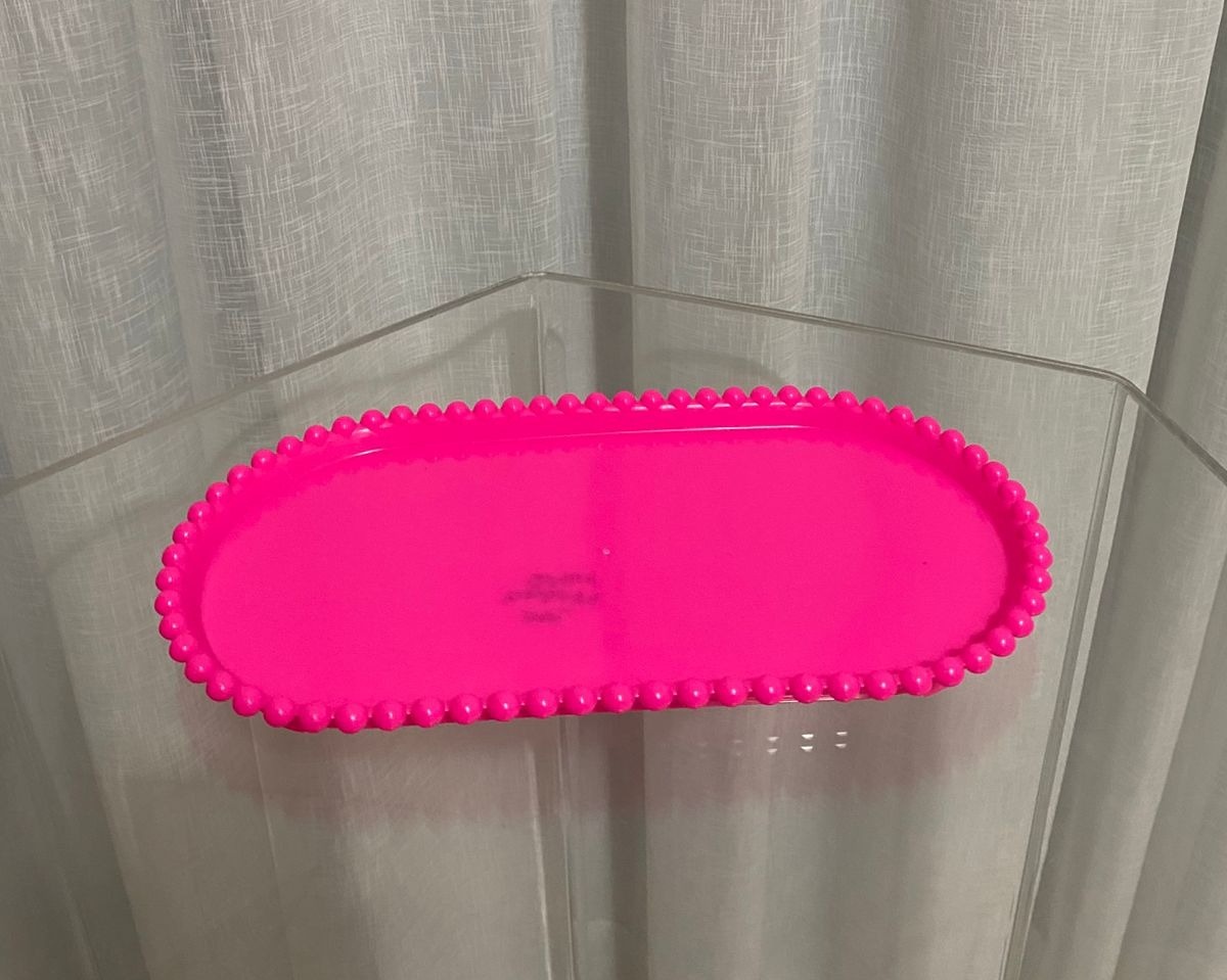 Bandeja Oval Alongada Pink - Balões decor
