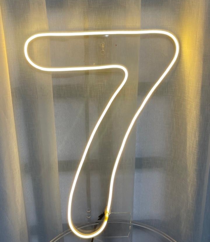 Led Número 7 Grande Quente - Balões decor