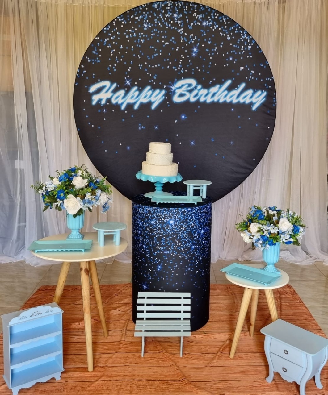 Happy Birtday Azul - Não Acompanha Os Móveis de Chão  - PEGUE E MONTE CLOTILDE ALBA
