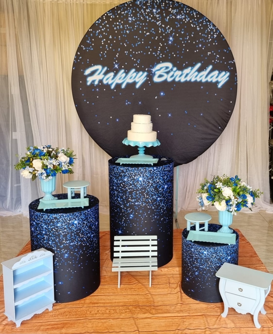 Happy Birtday Azul - Não Acompanha Os Móveis de Chão (Cópia) - PEGUE E MONTE CLOTILDE ALBA